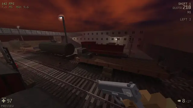 A wall of fire in front of the gun