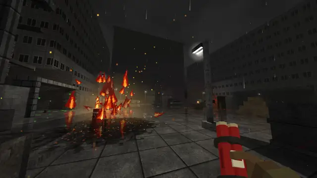 A courtyard between panel blocks