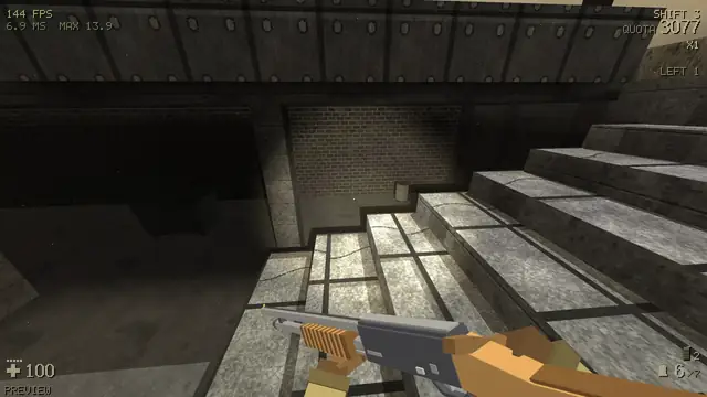 Concrete stairs down into the dark