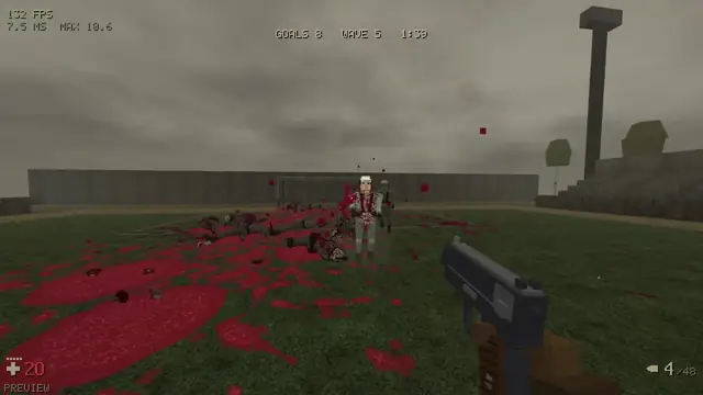 A blood-soaked field, one soldier still standing